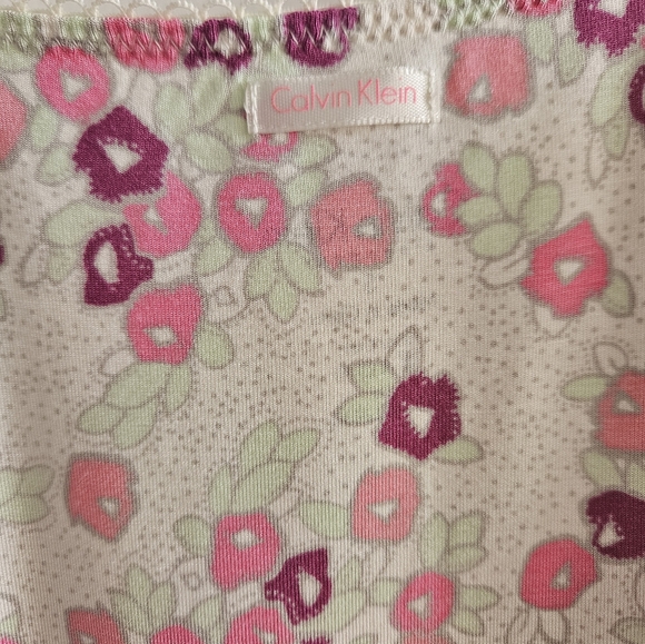NWOT Calvin Klein floral size S/P cami sleep dress chemise with lace trim! - Picture 5 of 6